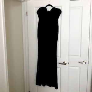 Custom made black floor length gown